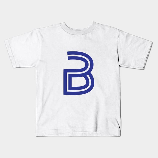 b letter design, b logo design Kids T-Shirt by emofix